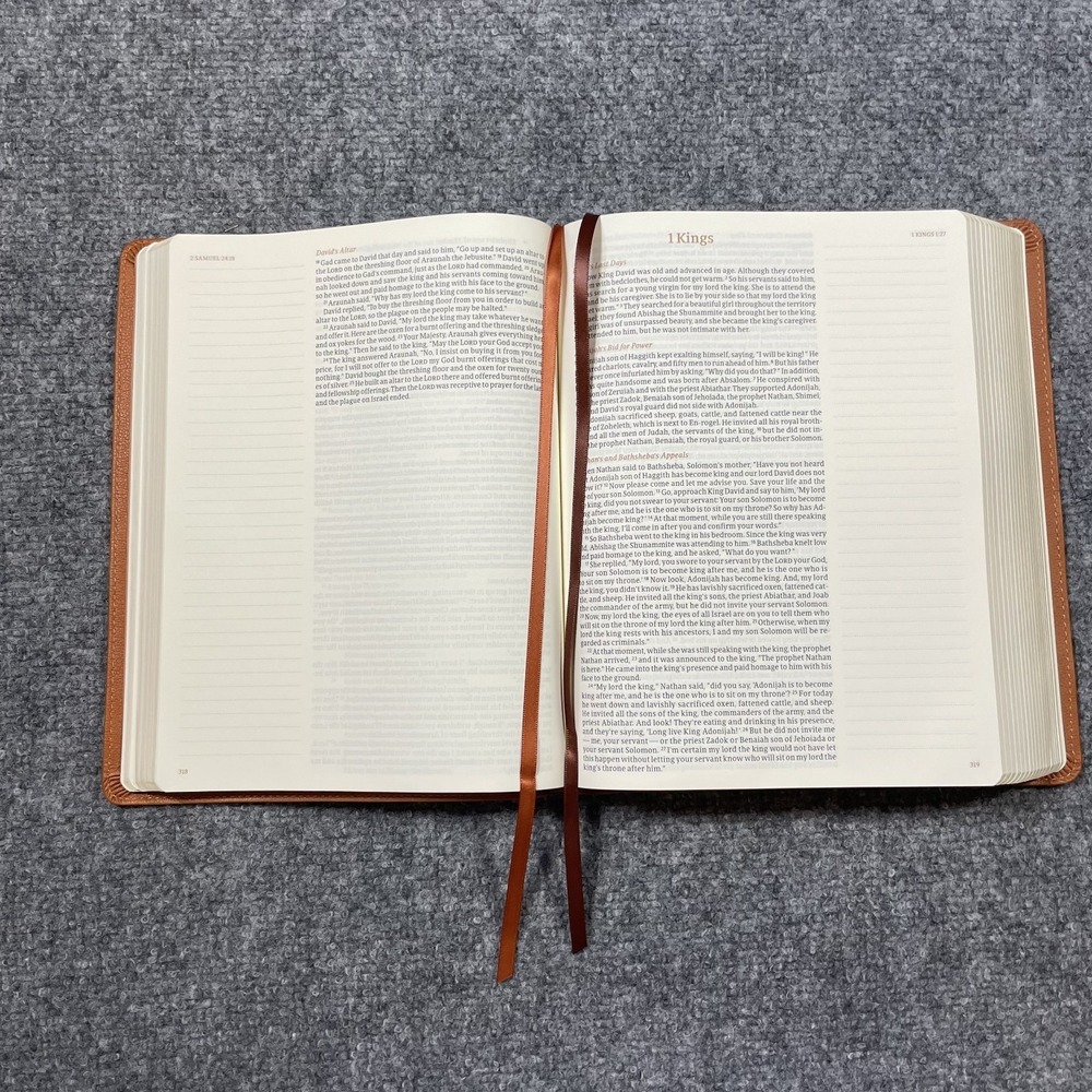 Holy Bible Holman Christian Standard Notetaking Chestnut Brown Bonded Leather - Picture 9 of 11